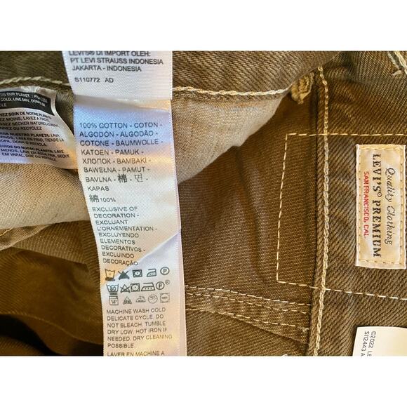 LEVI’S JEANS BAGGY UTILITY ESPRESSO BROWN CARGO SLOUCHY STRAIGHT LEG DENIM - Picture 11 of 13